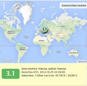 Două noi cutremure s-au produs în zona seismică Vrancea